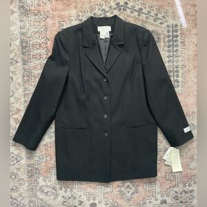 Norton NWT Black Timeless Chic Classic Black Blazer 90s Vintage Women’s 18